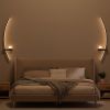 2-Pack Modern Orb Arc Wall Lamp, Plug in Wall Sconces for Living Room Bedside  - black