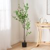 59 Inch Artificial Enkianthus Leaf Tree,Large Plants for Home Decor and Housewarming Gift - Green - POLYETHYLENE