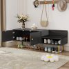 Modern Shoe Storage Bench with Hidden Storage and Upholstered Cushions for Bedside,Living Room and Entryway - Gray - MDF+Metal