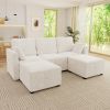 Modular Sectional Sofa Convertible U Shaped Sofa Couch Set with Storage for Living Room(Beige) - as Pic