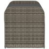 Storage Bench with Cushion Gray 45.3"x20.1"x20.5" Poly Rattan - Gray