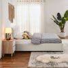 Queen Size Storage Upholstered Hydraulic Platform Bed with Integrated Headboard, Chenille Fabric, Beige - as Pic