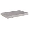 Floating Wall Shelf Concrete Gray 19.7"x9.1"x1.5" MDF - Grey