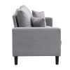 74" High Resilience three seater Sofa, Wooden Frame 3 Seat Sofa, Comfy , Modern Upholstered Sofa, Living Room Bedroom Apartment ,Light gray - as Pic
