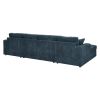 3 - Piece Corduroy Double-Chaise Sectional - as Pic