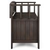 Acadian - Small Entryway Storage Bench - Brunette Brown - as Pic