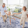 LOOM & LUXE Blue Area Rug 5x8 - Area Rugs for living room, bedroom, kitchen (Blue, 5' x 8') - as Pic