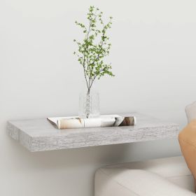 Floating Wall Shelf Concrete Gray 19.7"x9.1"x1.5" MDF - Grey