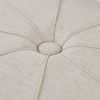 48" Ottoman,Polyester Fabric Large Cocktail Ottoman Modern Style For Living Room, Cream - as Pic