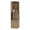 Bar Cabinet Papprika, 8 Wine Cubbies, Double Door, Dark Brown Finish - as Pic