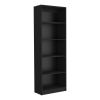 Bookcase 4-Shelves Benzoni, Office, Black - Black