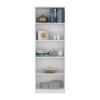 Bookcase 4-Shelves Benzoni, Office, White - White