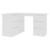 Corner Desk White 57.1"x39.4"x29.9" Engineered Wood - White