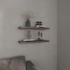 Floating Shelves 1.50" H, 2 Shelves, Walnut - as Pic