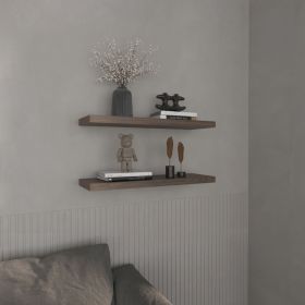Floating Shelves 1.50" H, 2 Shelves, Walnut - as Pic