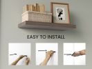 Floating Shelves 1.50" H, 2 Shelves, Walnut - as Pic