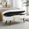 White Oval Ottoman