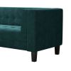 3-Seater Sofa, Upholstered Tufted Coach, Velvet Sofa, Green - as Pic