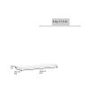 Floating Shelf Lyle, Living Room, White - White - Material