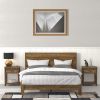Drawer Nightstand; Set of 2 - Knotty Oak - Medium Density Fibreboard, Laminate, Wood Composite, Metal