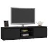 TV Stand Black 55.1"x15.7"x14" Engineered Wood - Black