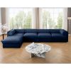 Modular Sectional Sofa with Storage, Cylindrical Backrest and Armrests Deep Comfortable Seating,Durable and Supportive, Blue - as Pic