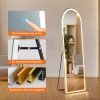 3 Color Lighting Mirror with LED Lights, 60"x16" Lighted Floor Standing Mirror with Stand - as Pic