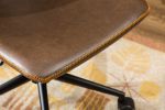 Cesena Faux Leather 360 Swivel Air Lift Office Chair, Antique Brown - as Pic
