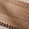 43.70 Inch Modern Handcraft Drum Coffee Table Oval Coffee Table for Living Room - Walnut - MDF