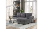 Melody Grey Sectional with Pullout - as Pic