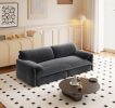 66" Queen Pull Out Sofa Bed, 3-in-1 Convertible Sleeper Sofa with Side Storage,Multi-Functional Velvet Loveseat Bed