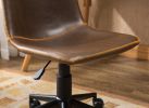 Cesena Faux Leather 360 Swivel Air Lift Office Chair, Antique Brown - as Pic