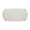 Fuji 43" Upholstered Oval Storage Bench, Ivory White Boucle - as Pic