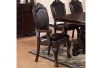 Formal Dining Room Table w Leaf 2x Arm Chairs And 6x Side Chairs Brown 9pc Set Dining Table Double Pedestal Base Royal Rectangle Table - as Pic