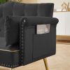 BLACK 2 SEATER SOFA - as Pic
