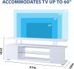 TV Stand for 65 Inch TV LED Gaming Entertainment Center Media Storage Console Table with Large Side Cabinet for Living Room( White) - as Pic