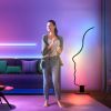 RGB Profile Face Floor Lamp RGBW Modern Face Floor Lamp for Bedroom Living Room;  Black Led Floor Lamp with Remote