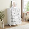 Modern 6 Drawers Dresser 6 Drawers Cabinet,Chest of Drawers Closet Organizers and Storage Clothes Storage Drawers Cabinet- White