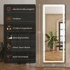 3 Color Lighting Mirror with LED Lights, 71"x26" Lighted Floor Standing Mirror with Stand - as Pic