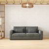 83" Modern Sofa Couches for Living Room, 3 Seater Sofa with Detachable Cover & double cushioning, Haze - as Pic