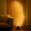 RGB Profile Face Floor Lamp RGBW Modern Face Floor Lamp for Bedroom Living Room;  Black Led Floor Lamp with Remote