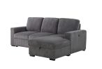 Melody Grey Sectional with Pullout - as Pic