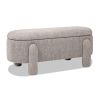 Hugo 49" Oval Fully Upholstered Storage Bench, Boucle - as Pic