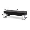 Calmam Black High Gloss & Chrome Finish Coffee Table w/ Lift Top - as Pic