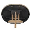 TREXM Farmhouse Dining Table Extendable Round Table for Kitchen, Dining Room(Natural Wood Wash) - as Pic
