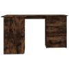 Corner Desk Smoked Oak 57.1"x39.4"x29.9" Engineered Wood - Brown