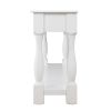 63inch Long Wood Console Table with 3 Drawers and 1 Bottom Shelf for Entryway Hallway Easy Assembly Extra-thick Sofa Table (Antique White) - as Pic