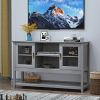 Sideboard Buffet Table with Doors,Grey - as Pic
