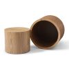 Round Coffee Table Set of 2, Nesting Coffee Tables for MDF with veneer .for living room,office,bedroom,Natural, 4Colors NATURAL - Natural - MDF