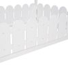 {Slats are not included}Twin Size Wood Bed House Bed Frame with Fence,for Kids,Teens, Girls,Boys {White}{OLD SKU:WF194274AAK} - as pic
